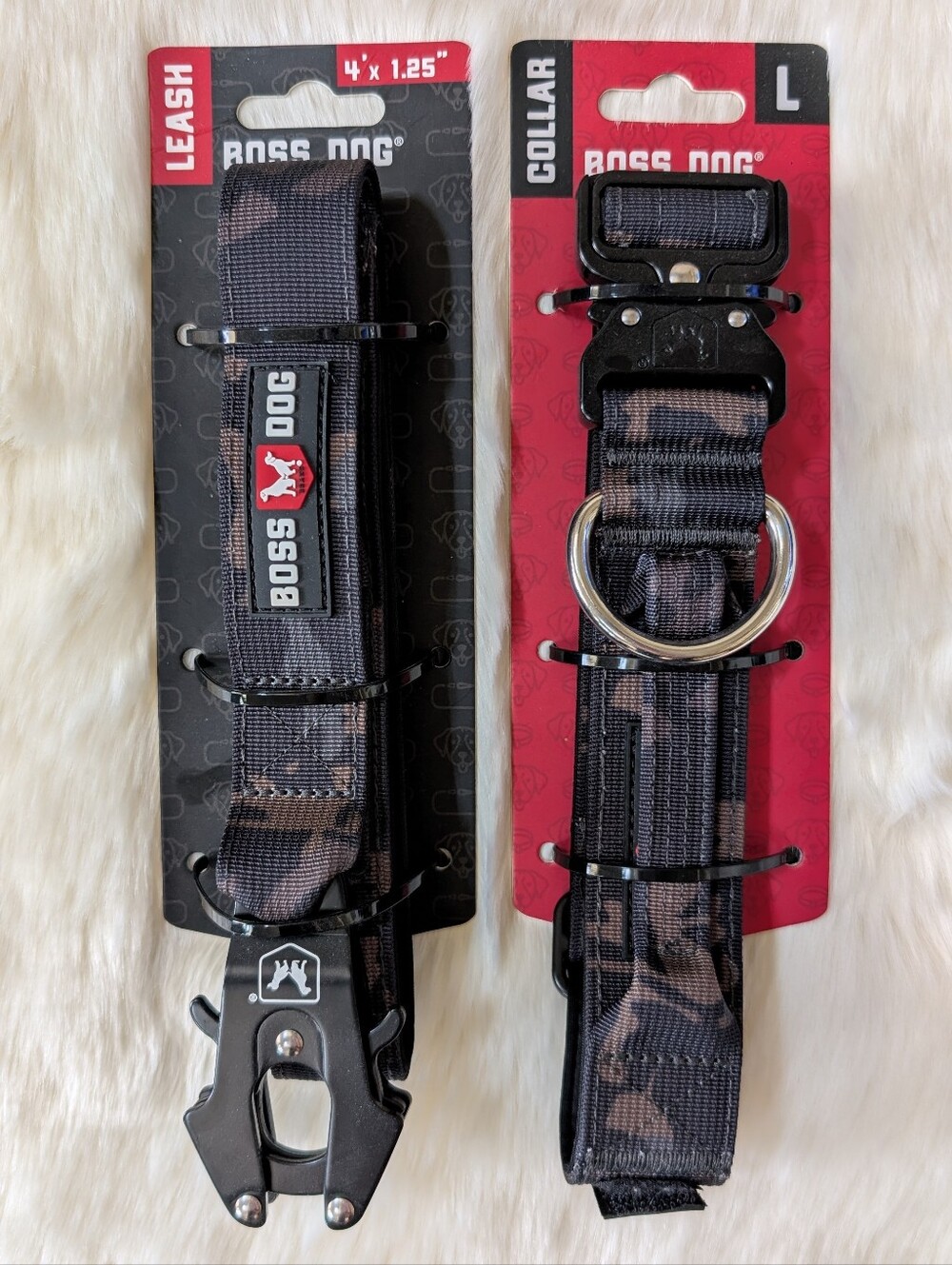 Boss Dog Boss Tactical Nylon Dog Leash 4 ft x 1.25 in w/ Adjustable L Collar